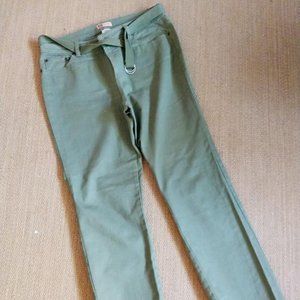 Vintage Faded Glory Army Green Jeans Size 14
